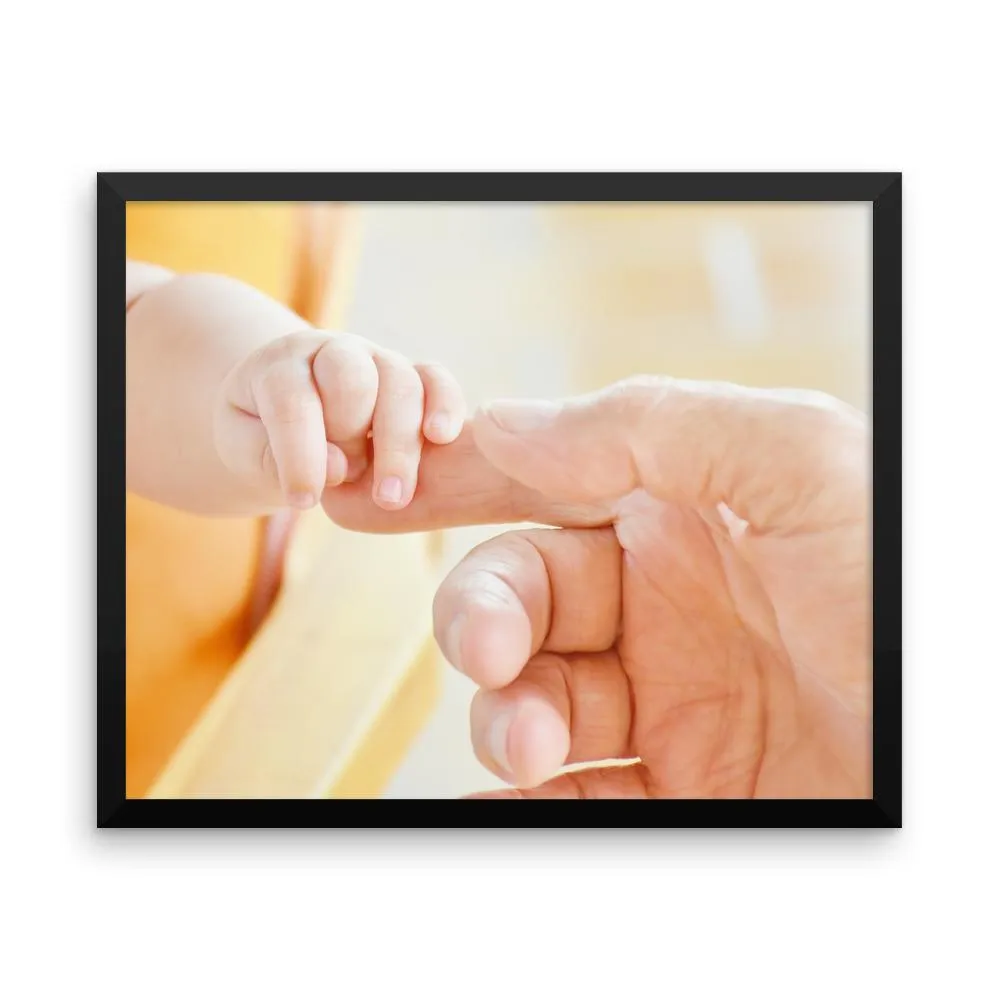 Baby Finger Holding Framed Photo Poster Wall Art Decoration Decor For Bedroom Living Room