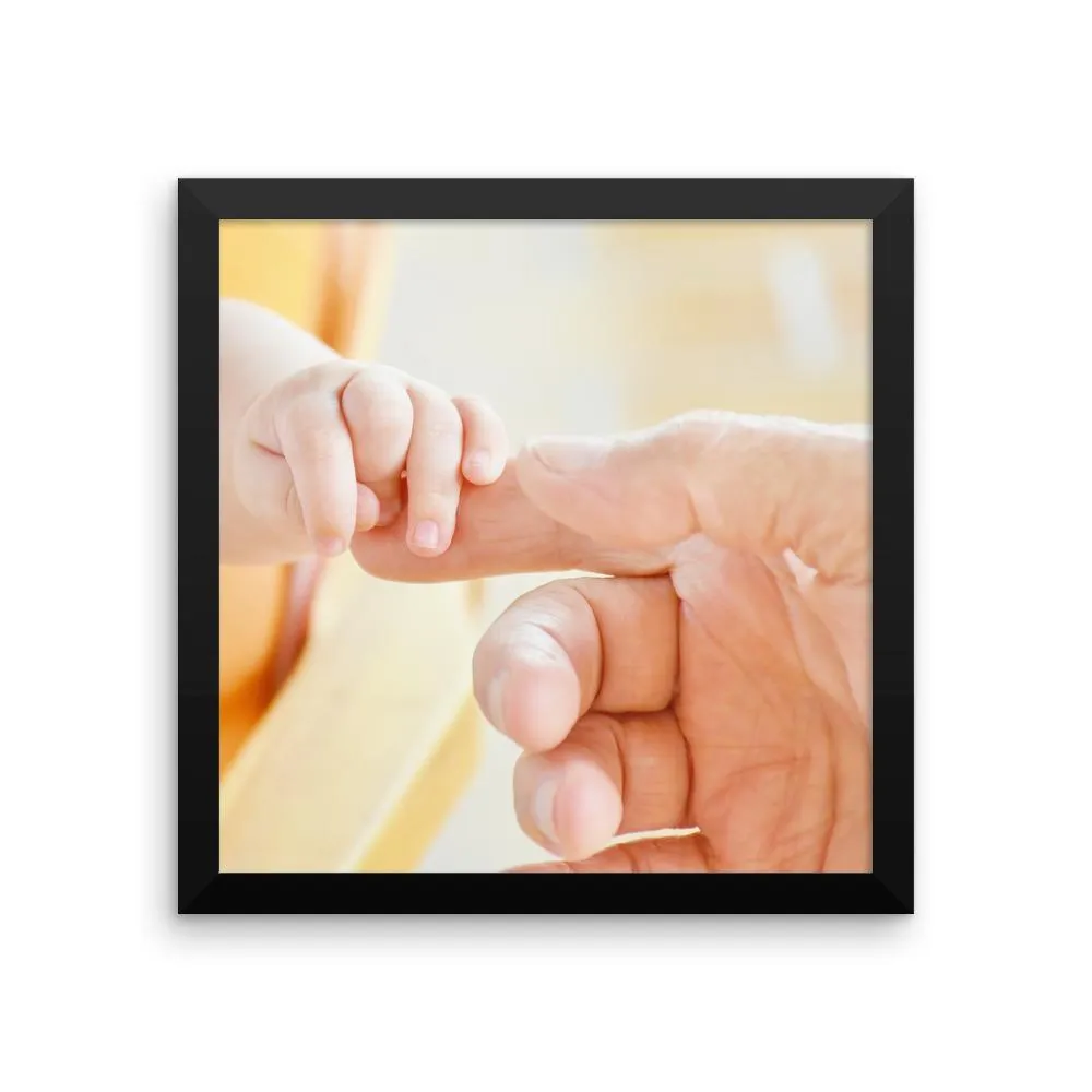 Baby Finger Holding Framed Photo Poster Wall Art Decoration Decor For Bedroom Living Room