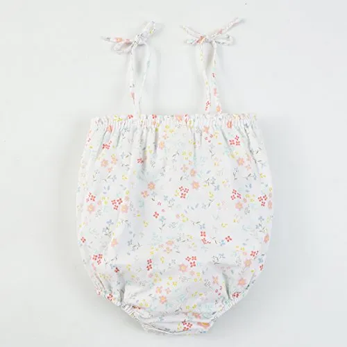 Baby Floral Print Sleeveless Strap Romper