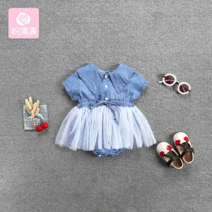 Baby girl denim jumpsuit