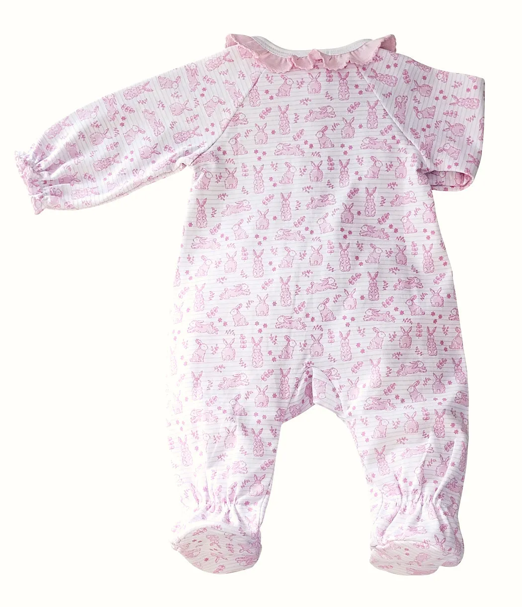 Baby Girl Easter Bunnies Footie