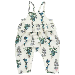 Baby Girl Jumpsuits and Rompers | Brianne Jumper- Blue Botanical | PInk Chicken