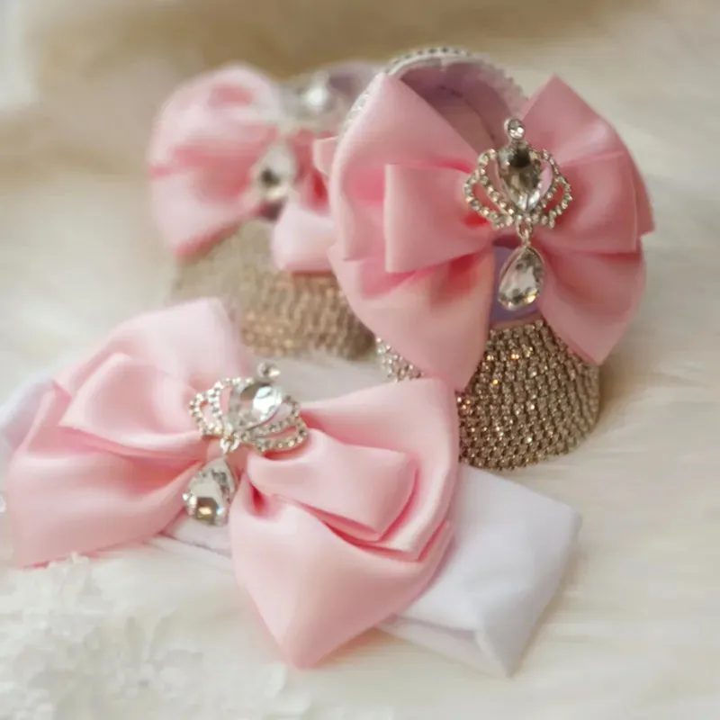 Baby Girl Princess Slippers with Decorative Rhinestones