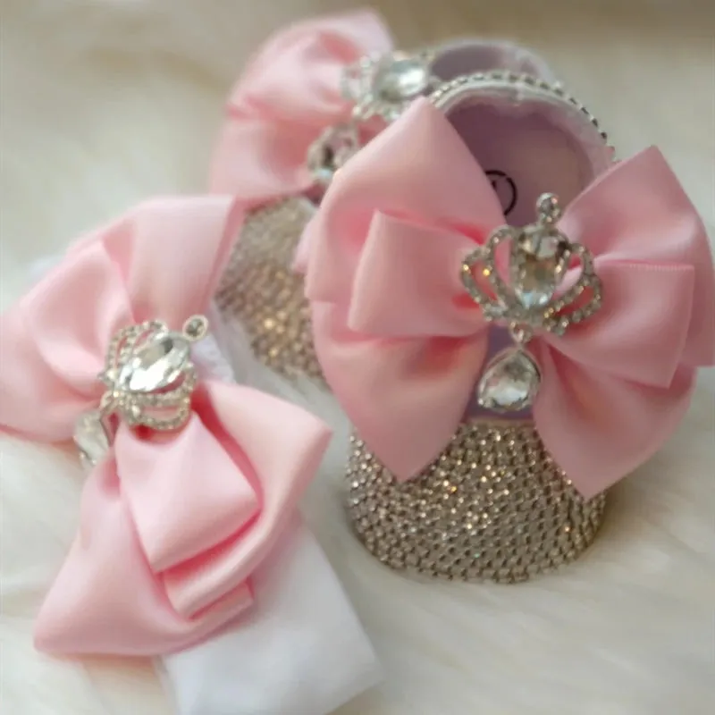 Baby Girl Princess Slippers with Decorative Rhinestones