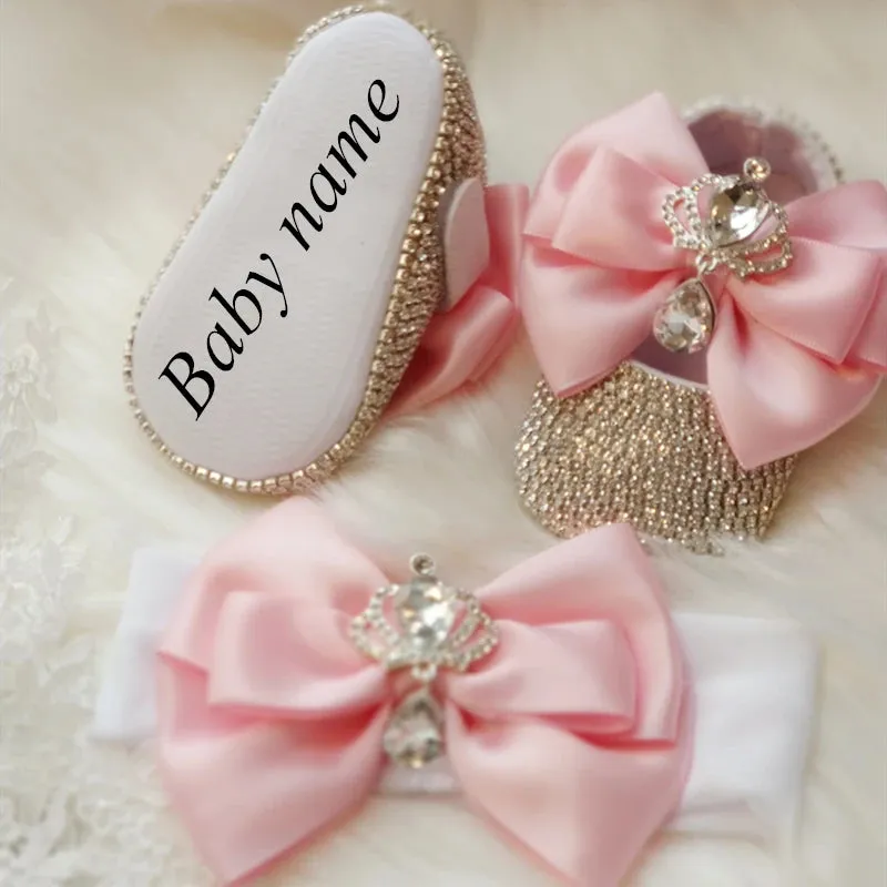 Baby Girl Princess Slippers with Decorative Rhinestones