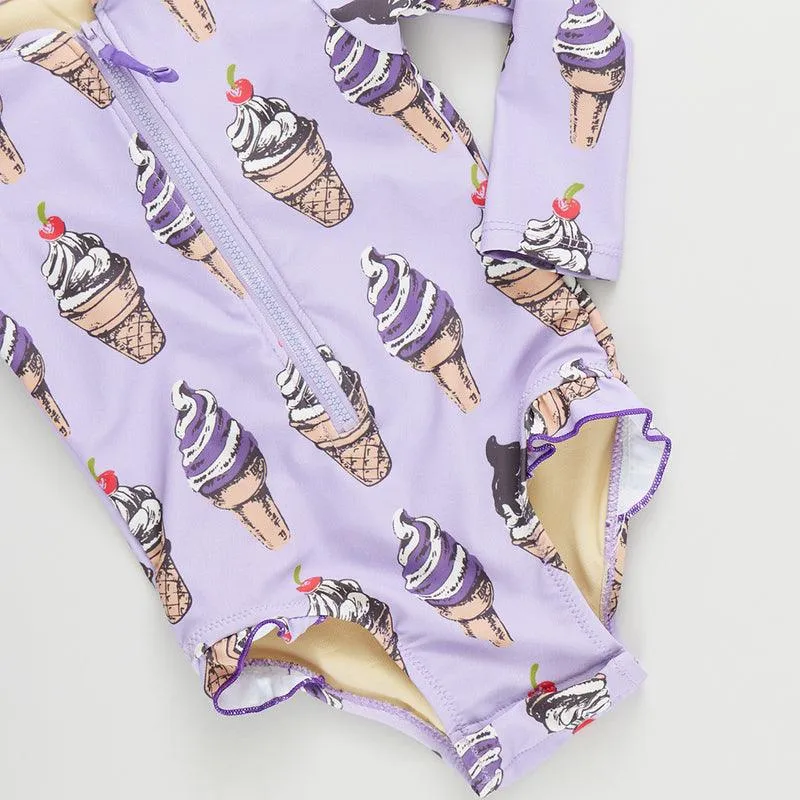 Baby Girl Swimwear | Arden Suit- Lavender Soft Serve | Pink Chicken