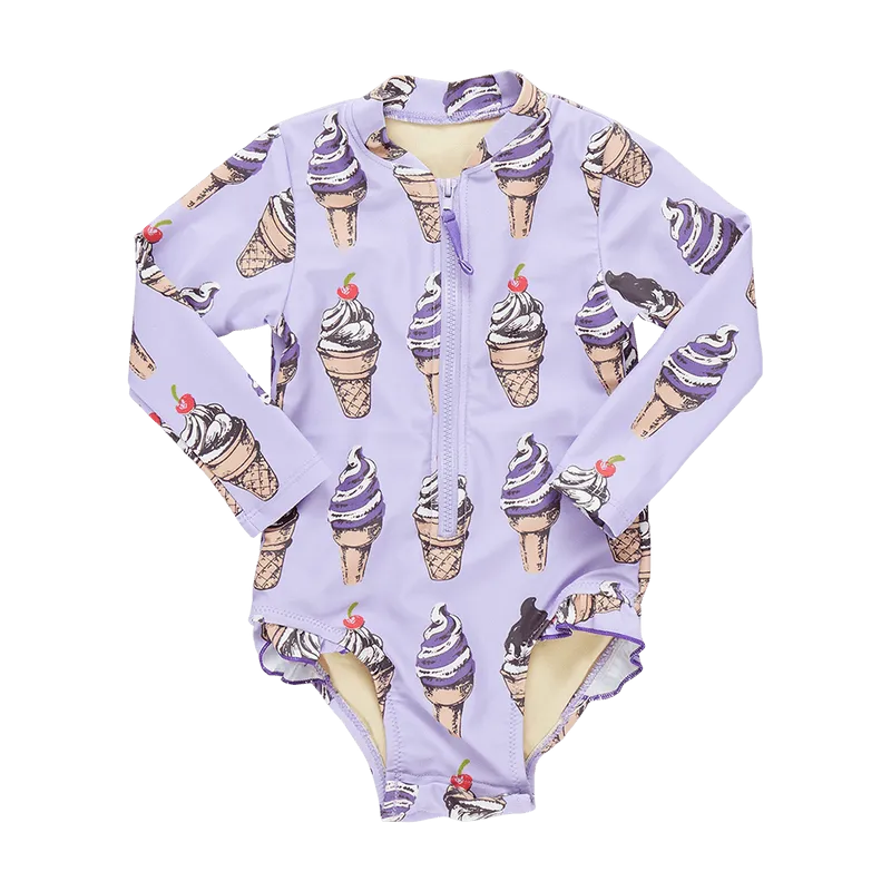 Baby Girl Swimwear | Arden Suit- Lavender Soft Serve | Pink Chicken