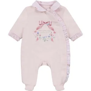 Baby Girls Pink Cotton Babygrow