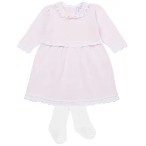 Baby Girls Pink Dress & Tights