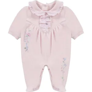 Baby Girls Pink Floral Babygrow