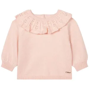 Baby Girls Pink Knitted Sweatshirt