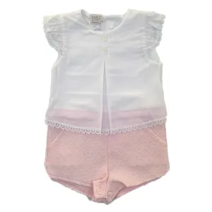 Baby Girls Pink Playsuit