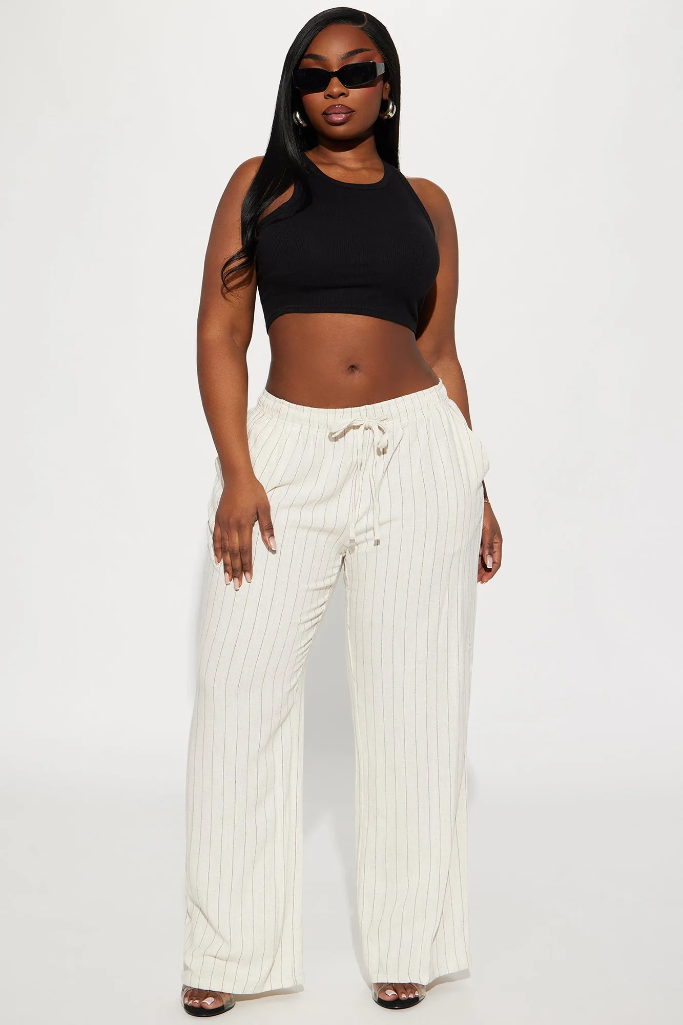 Baby I'm Yours Linen Wide Leg Pant - Oatmeal