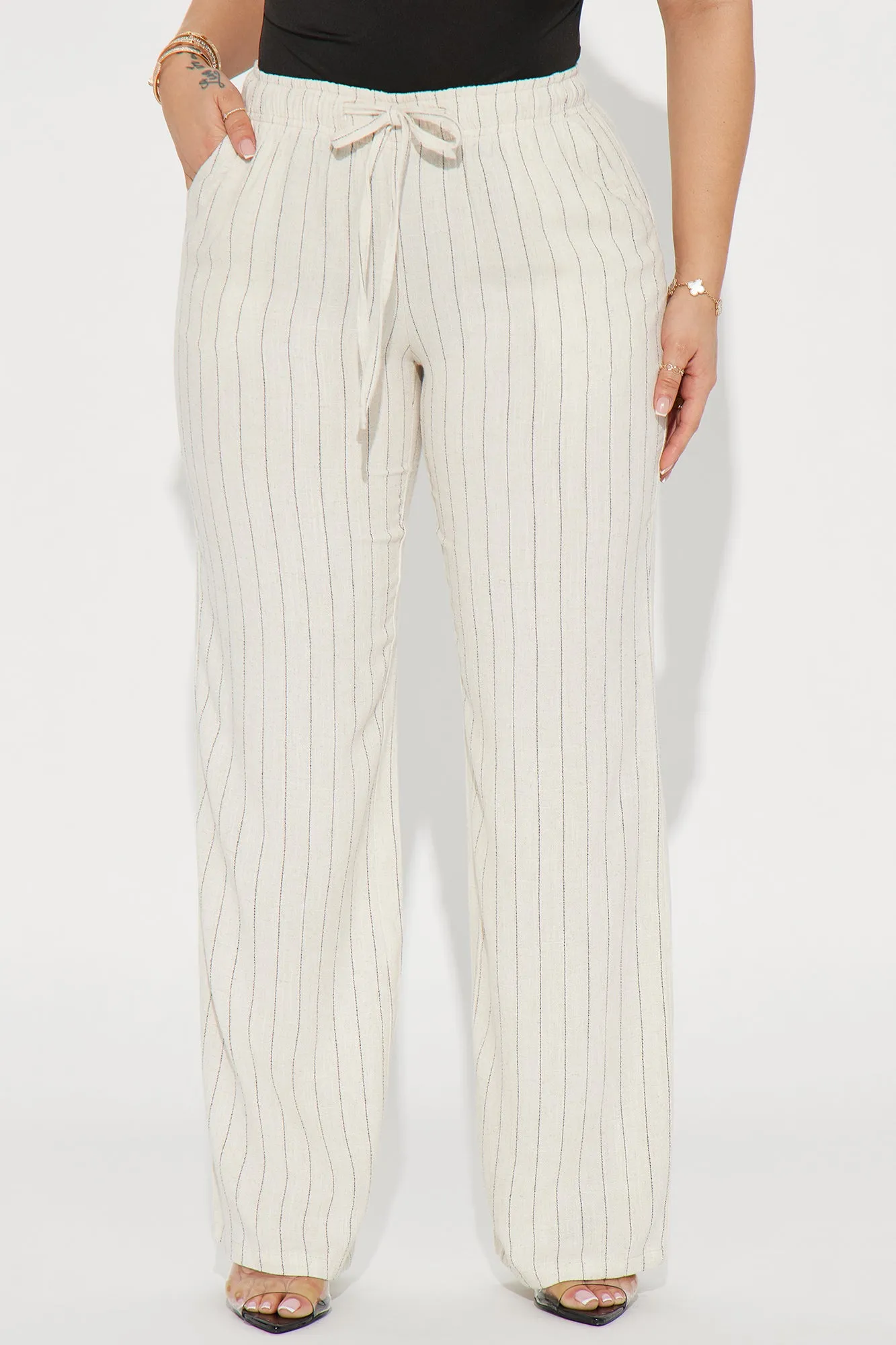 Baby I'm Yours Linen Wide Leg Pant - Oatmeal