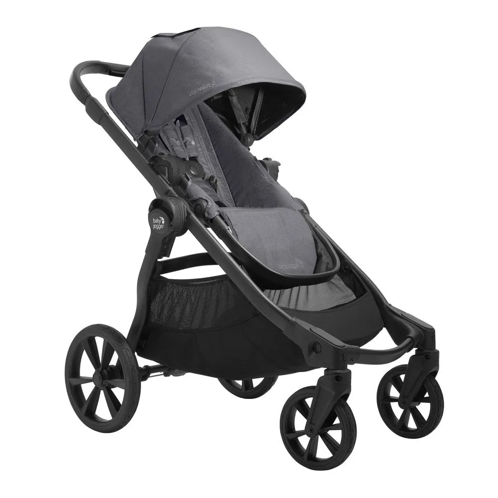 Baby Jogger City Select 2 Stroller and Second Seat Kit Bundle - Radiant Slate