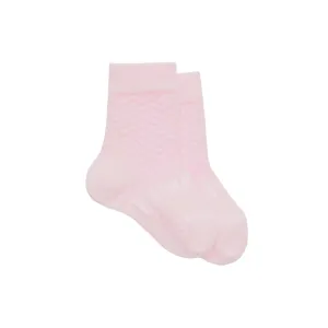 Baby Merino Wool Crew Socks - Petal