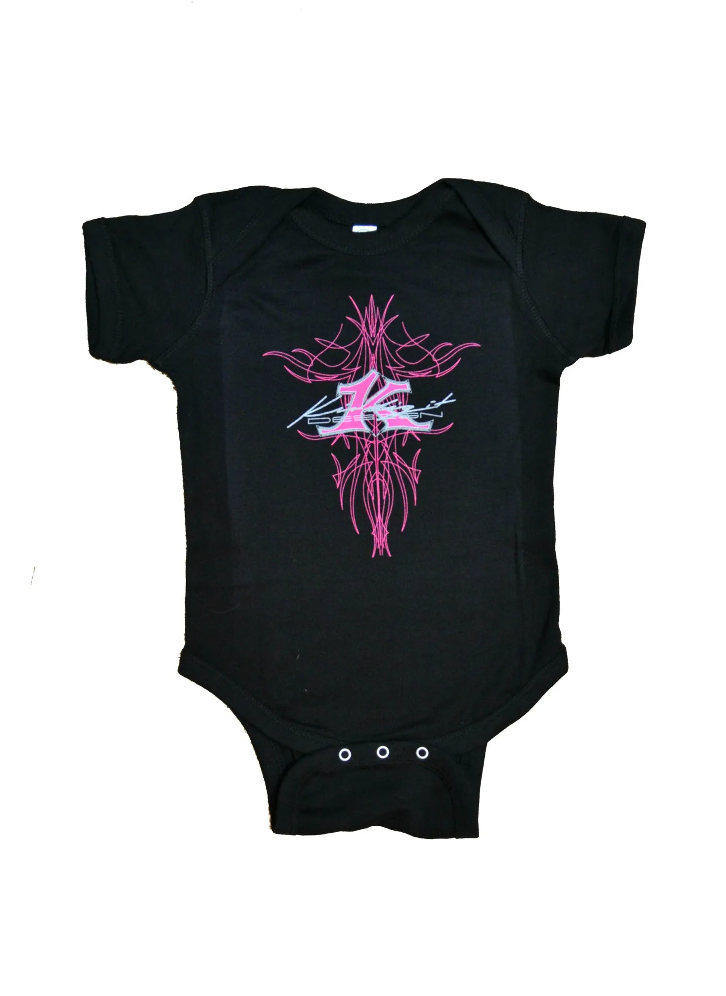 Baby Onesie Pink Pinstripe Logo