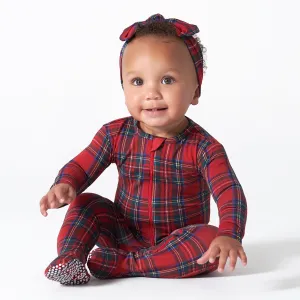 Baby Plaid About You Buttery Soft Viscose Made from Eucalyptus Snug Fit Footed Holiday Pajamas