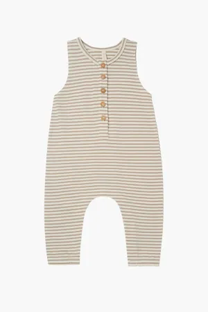 Baby Romper Quincy Mae Sleeveless Grey Stripe (Size 12/18M left)