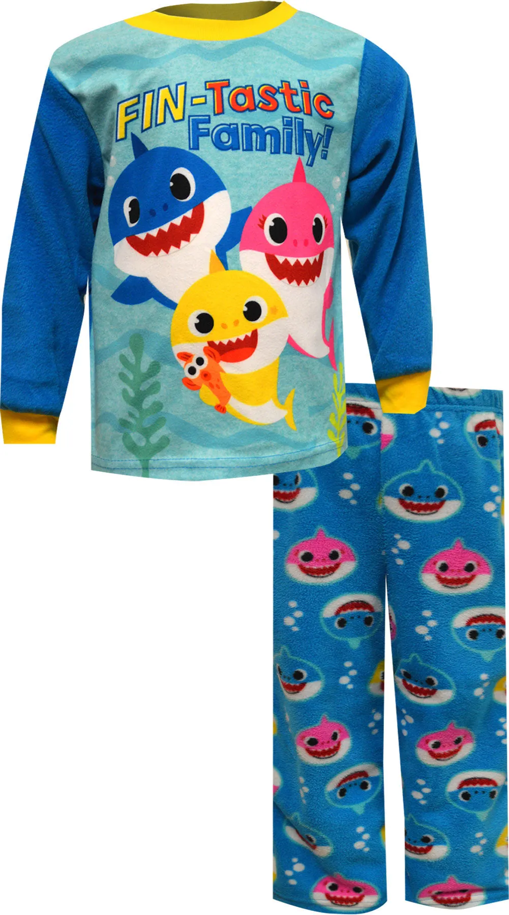 Baby Shark Blue Fleece Fin-Tastic Family Infant Pajamas