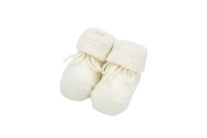 Baby Shoes in Cross Knit - White