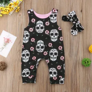 Baby Skull Romper Set