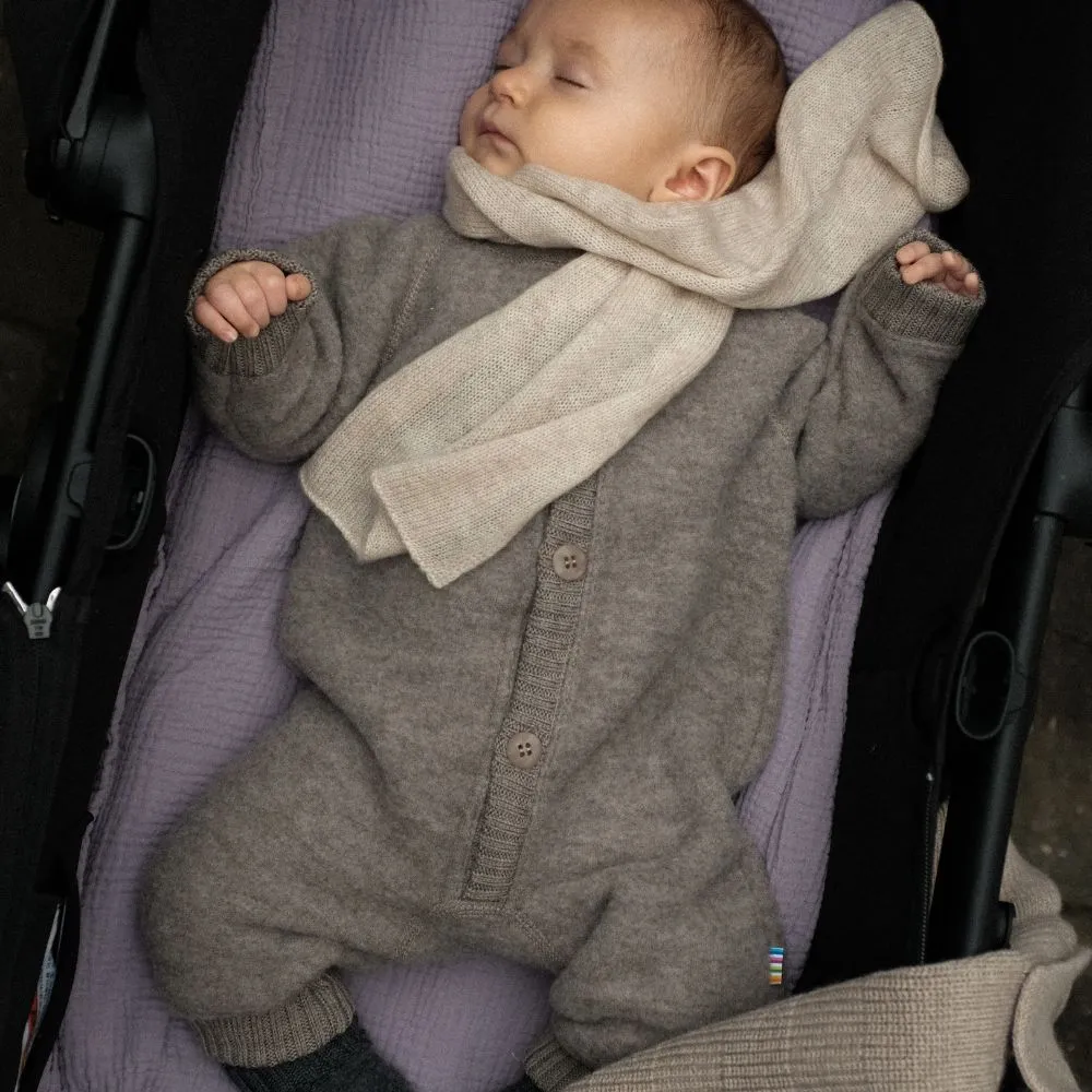 Baby suit - 100% Wool Fleece - Sesame