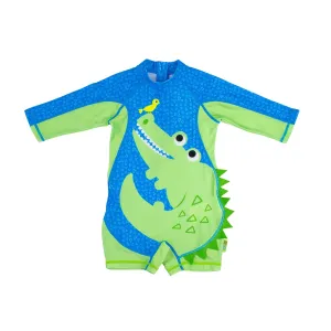 Baby   Toddler UPF50  Rashguard One Piece Swimsuit - Aidan the Alligator