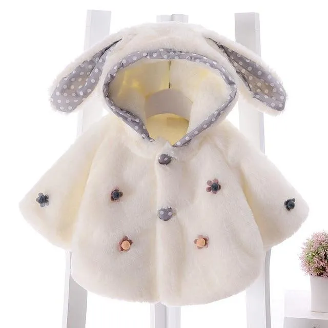 Baby Winter Warm Fleece Synthetic Fur Cloak Jacket