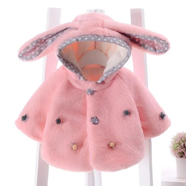 Baby Winter Warm Fleece Synthetic Fur Cloak Jacket