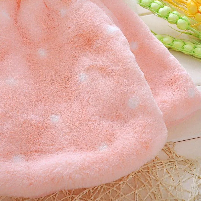 Baby Winter Warm Fleece Synthetic Fur Cloak Jacket