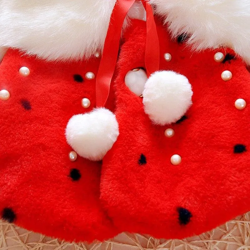 Baby Winter Warm Fleece Synthetic Fur Cloak Jacket