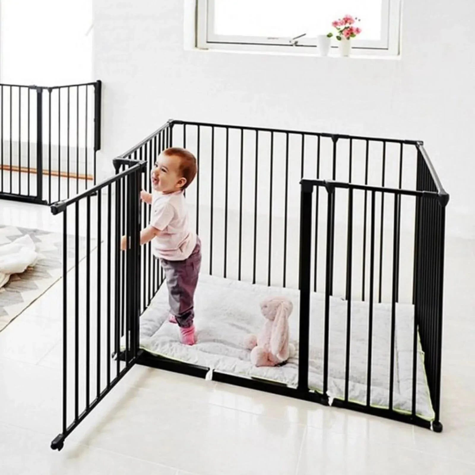 BabyDan Olaf Rectangle Playpen Black