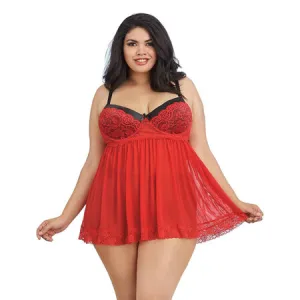 Babydoll, G-String - 1x - Ruby