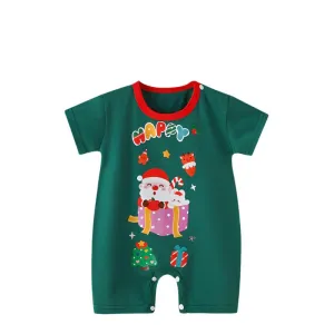 Babymoon Baby Christmas Romper | Baby Photoshoot Props Costumes | 9-12 months | Green