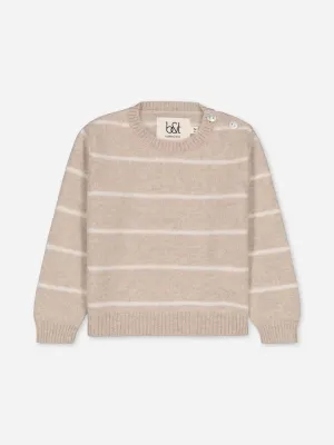 Baby's Cashmere Sweater Stripes Beige