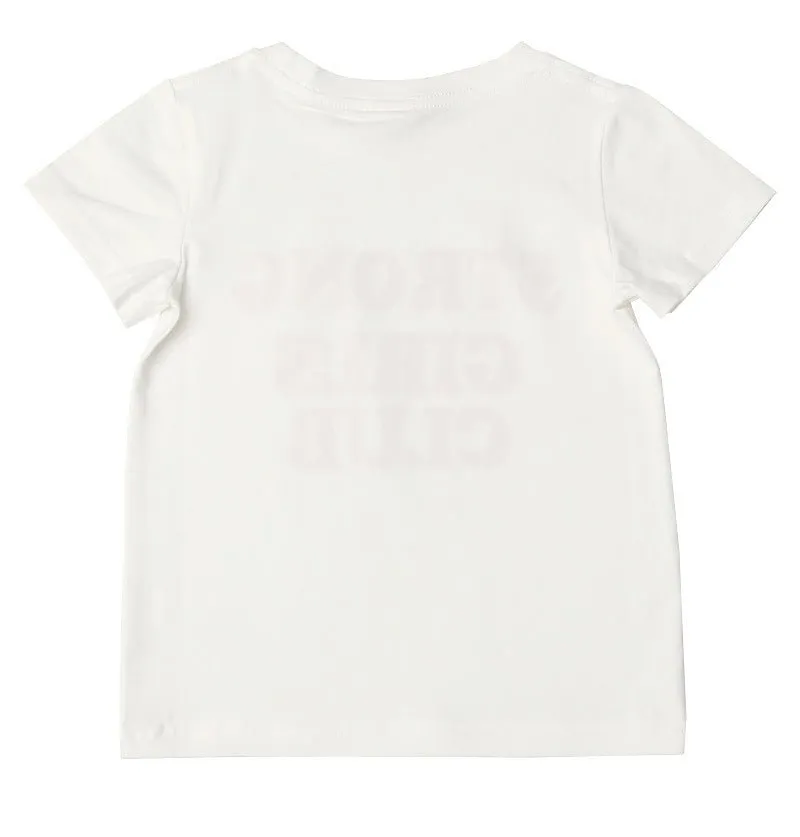 Baby/Toddler Girl's Letter Print White T-shirt