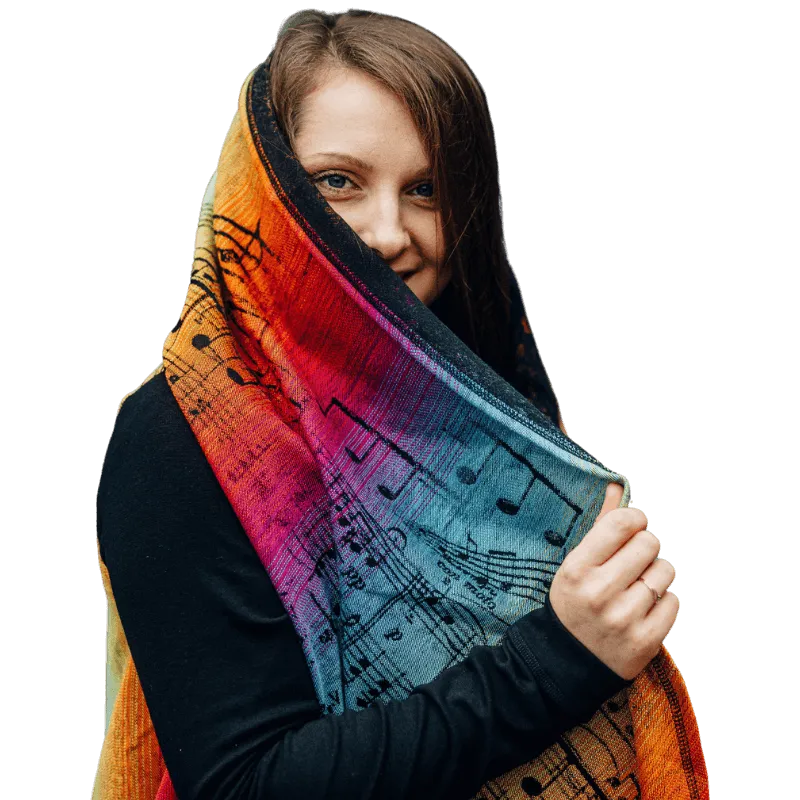 Babywearing Long Cardigan Symphony Rainbow by LennyLamb