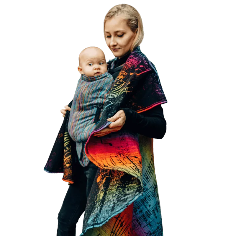 Babywearing Long Cardigan Symphony Rainbow by LennyLamb