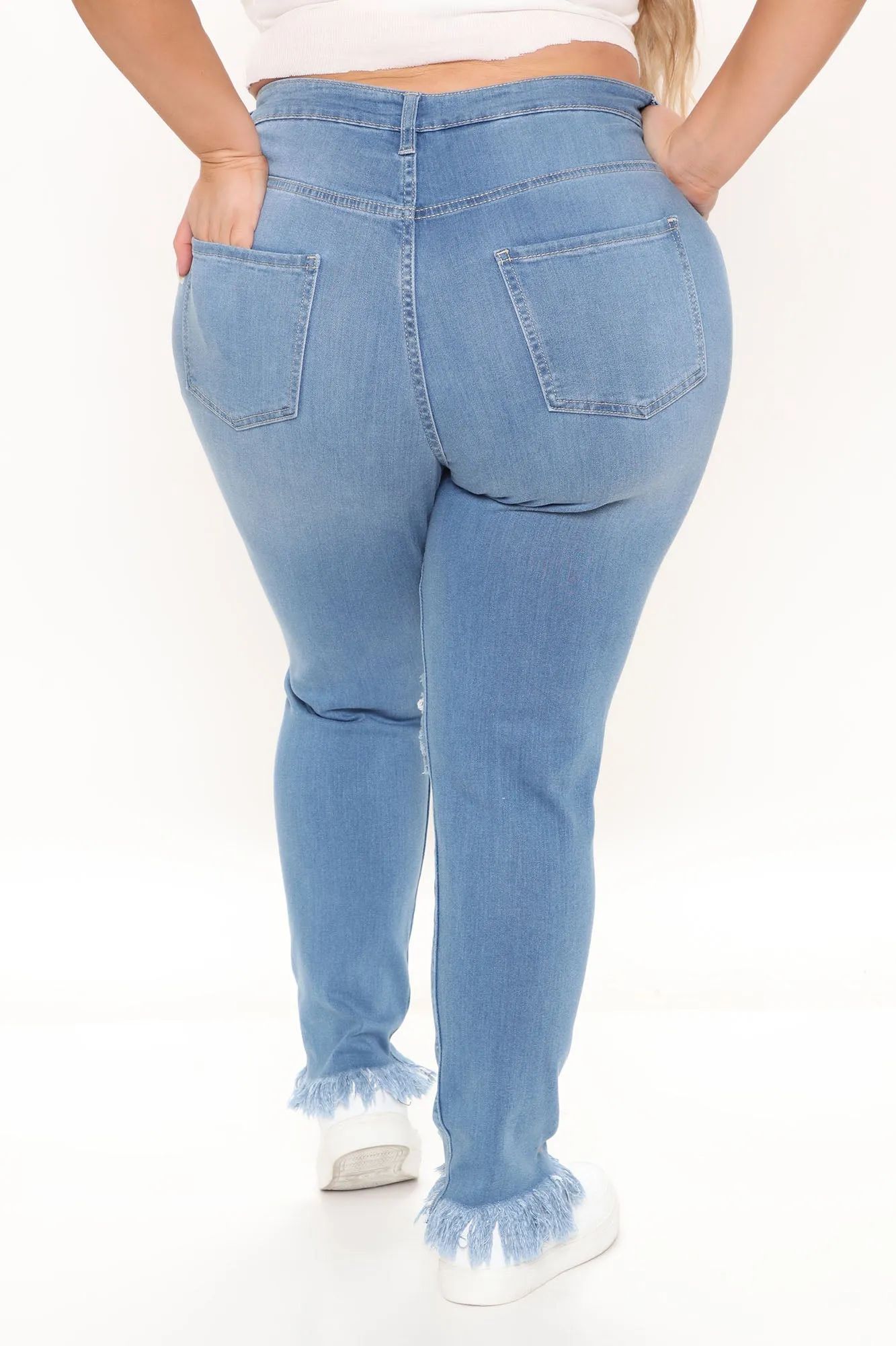 Back To It Ankle Jeans - Medium Blue Wash