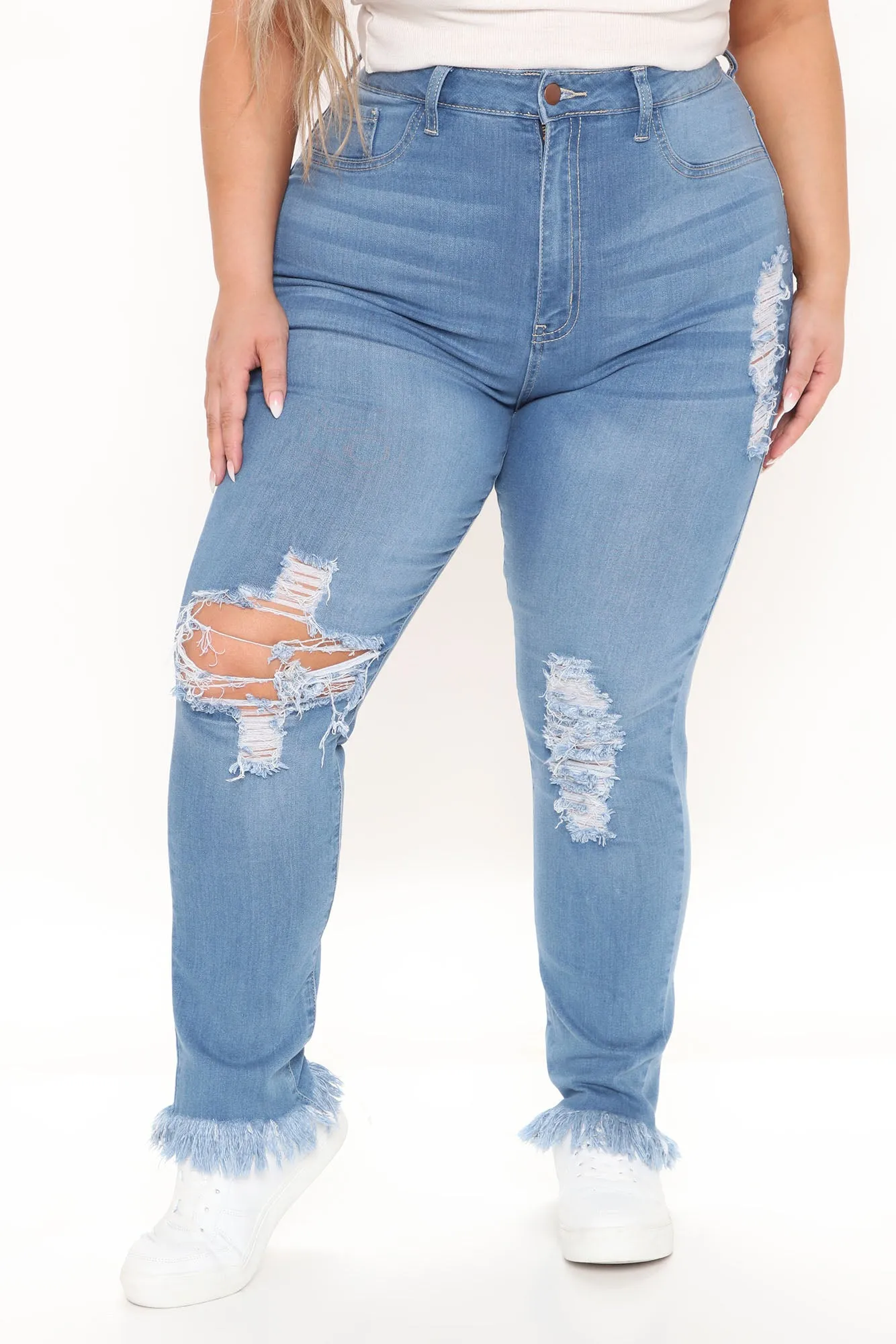 Back To It Ankle Jeans - Medium Blue Wash