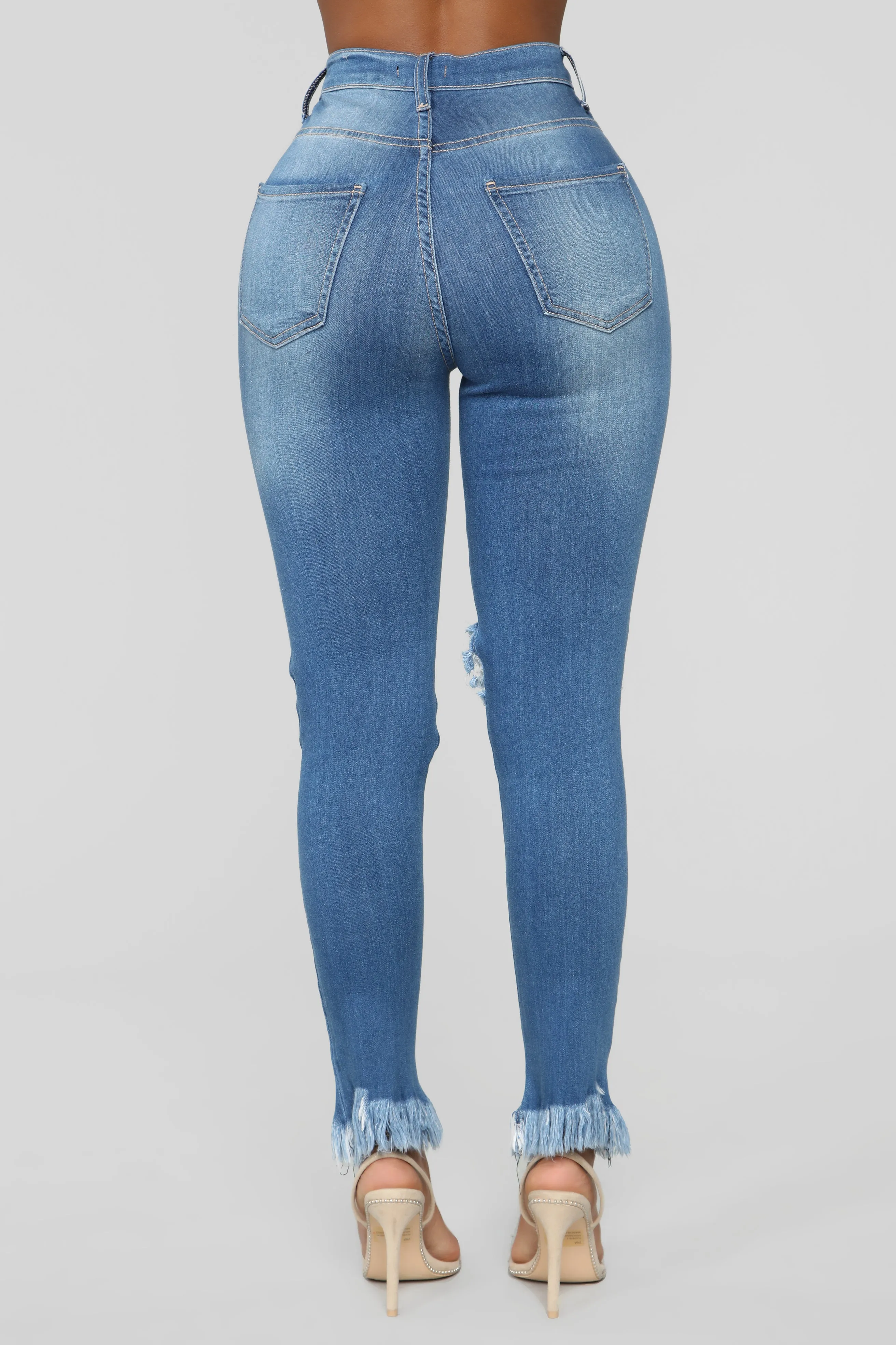 Back To It Ankle Jeans - Medium Blue Wash