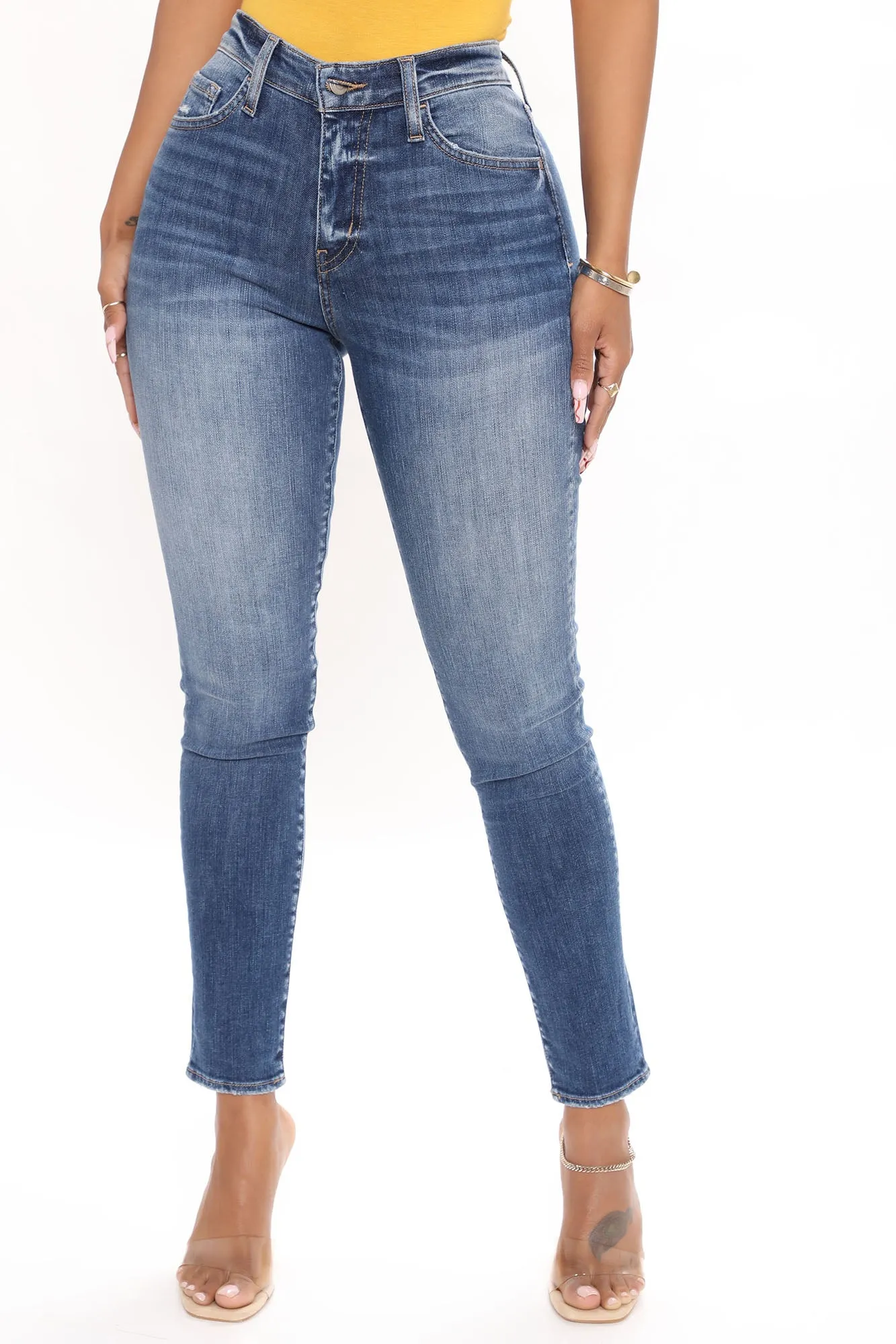 Back To The Beginning Stretch Ankle Jeans - Dark Wash