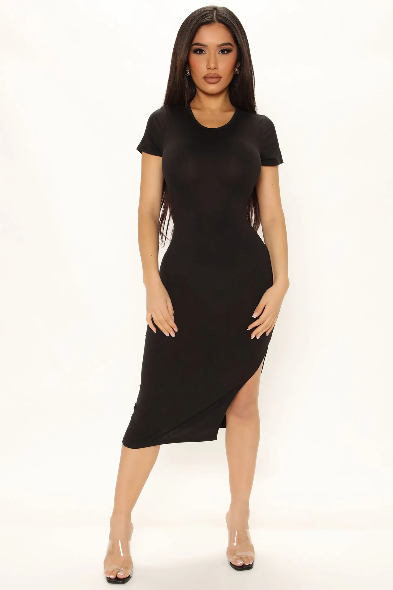 Back Together Midi Dress - Black