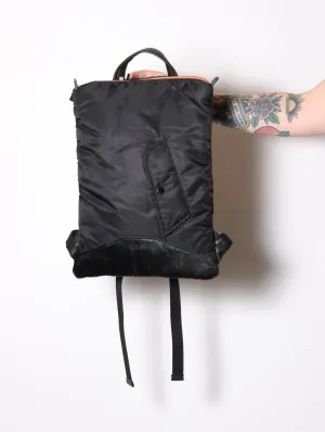 Back Up Flat Bag in Black by Minnessak