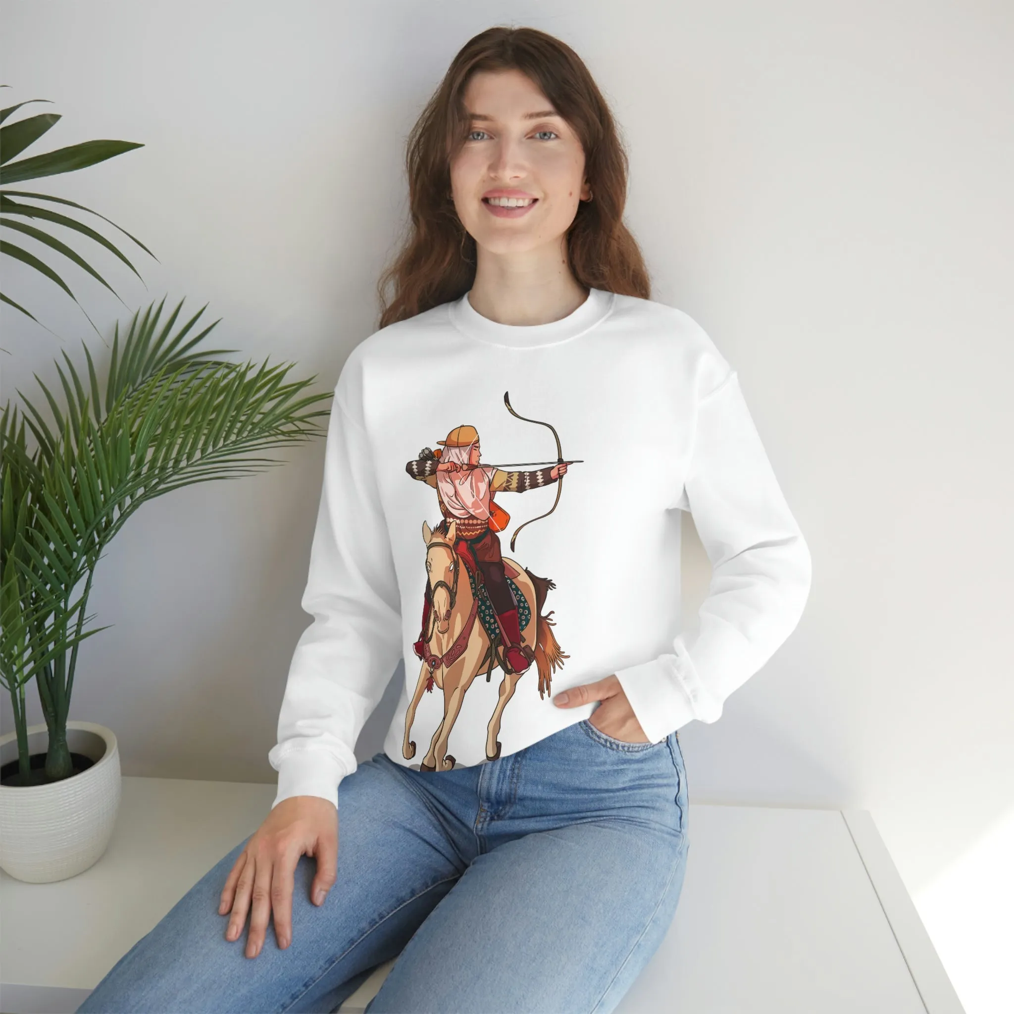 Backriding Horse POD Unisex Heavy Blend™ Crewneck Sweatshirt