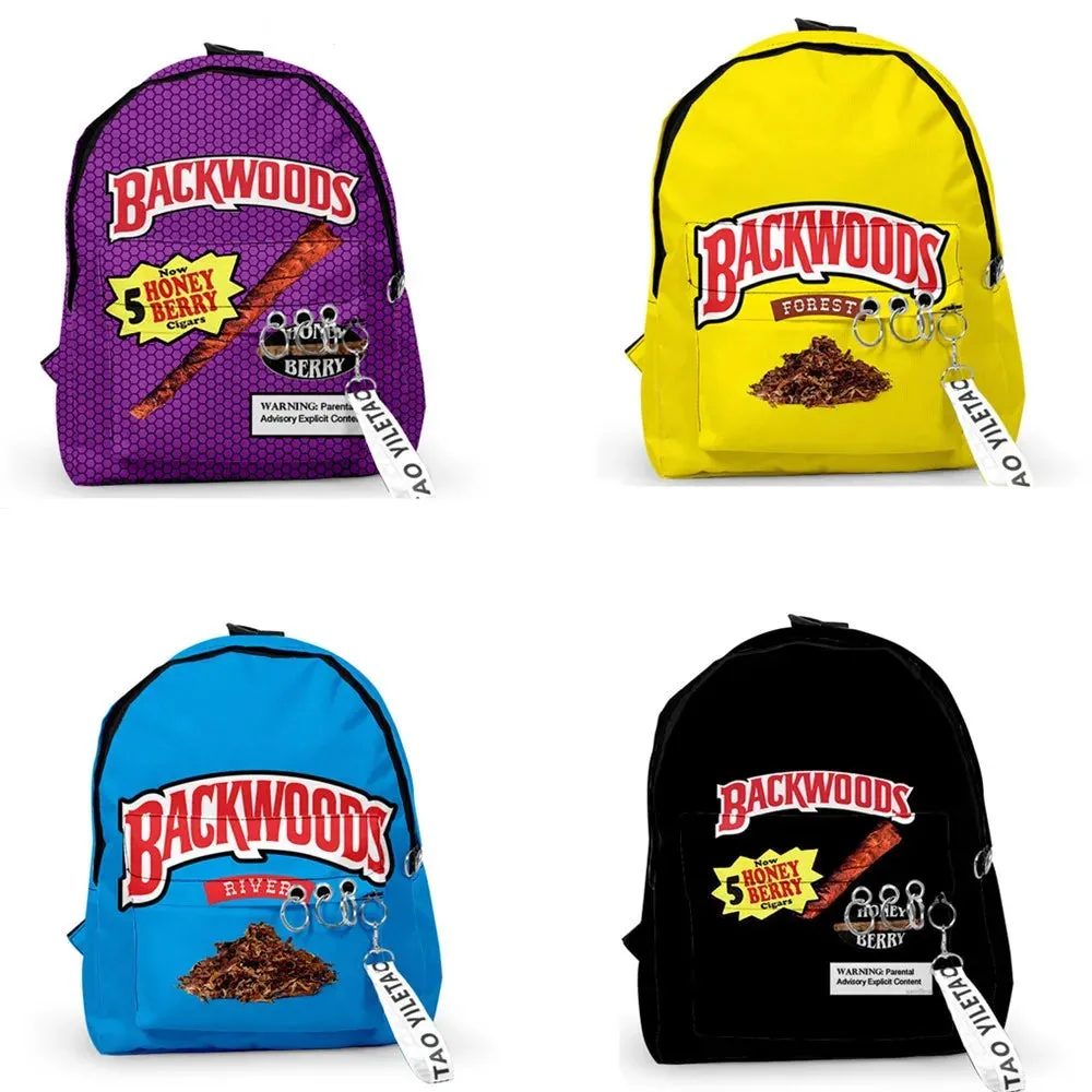 BACKWOODS CIGARS Backpacks 3D Printed School Bags Unisex