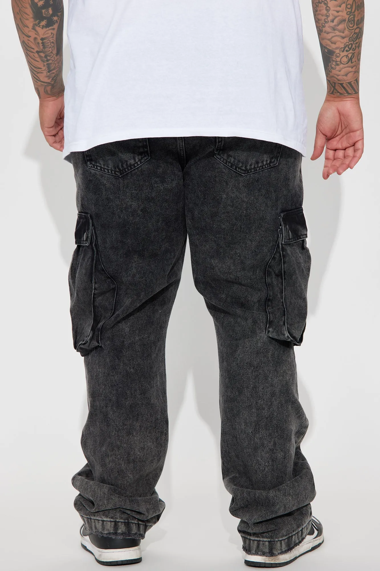 Bad Liar Distressed Stacked Slim Flare Jeans - Black Wash