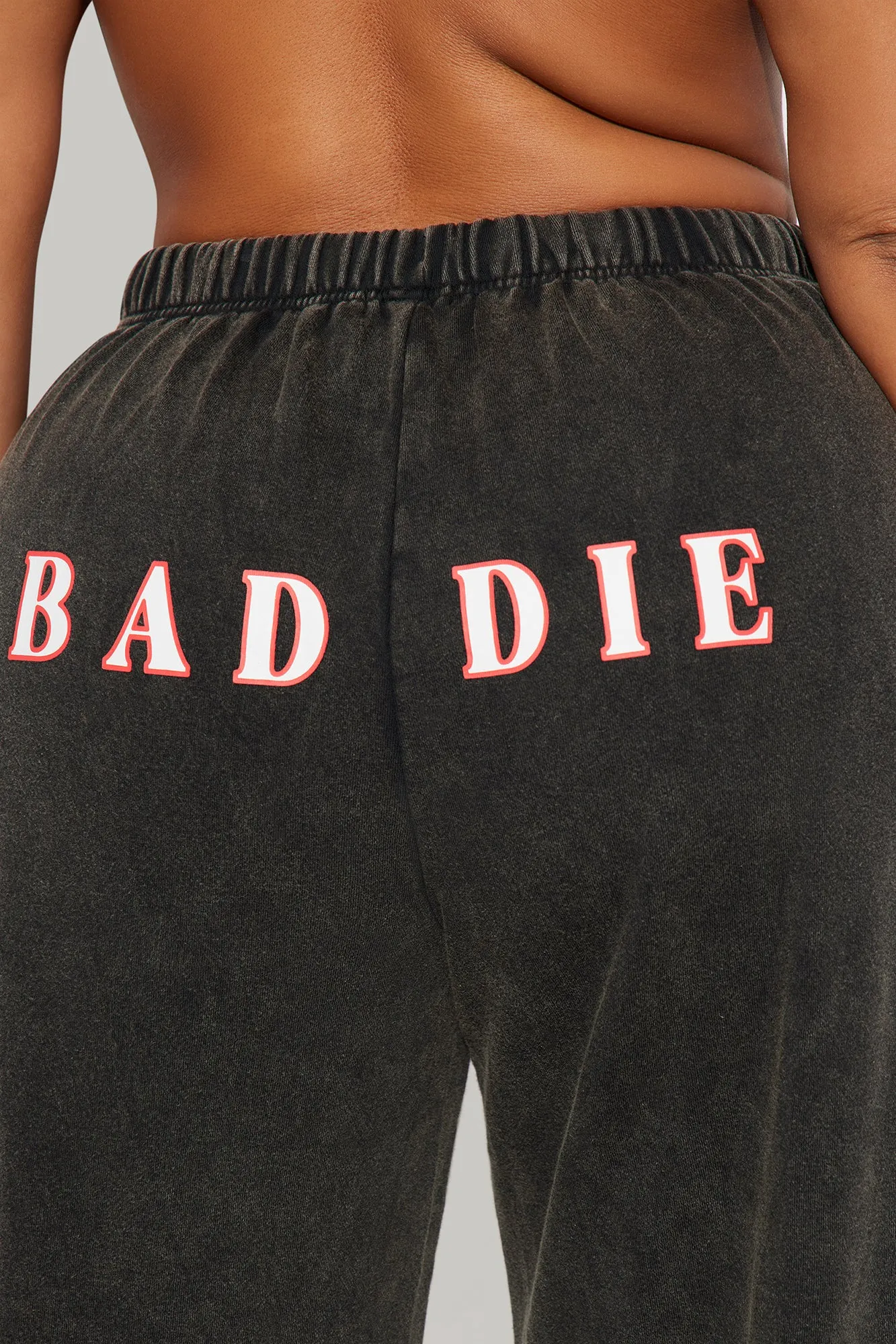 Baddie Washed Wide Leg Pant - Black Wash