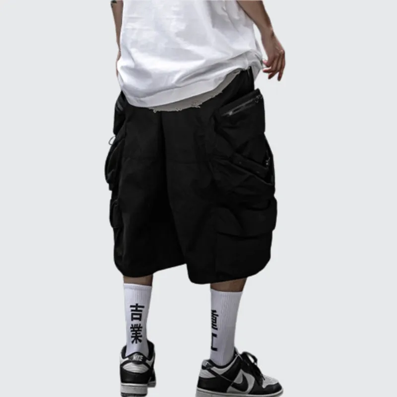 Baggy Black Cargo Shorts